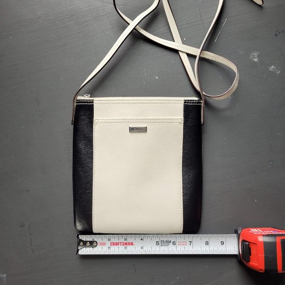 RLL Black and White Leather Cross Body Polo Ralph Lauren - Picture 9 of 13